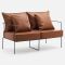 Luxury Minimalist Tech Velvet Single-Seat Chair - Metal Frame, Multi-Room Versatility, Sleek Modern Design