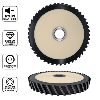 Brolangt 14 Inch Silent Core Diamond Milling Wheel Suitable for stone cutting machines, countertop production, and industrial finishing systems