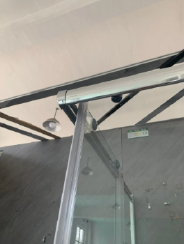 Bathroom Walk in Sliding Shower Cubicle Aluminum Frame Glass Shower Enclosure