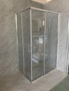 Bathroom Walk in Sliding Shower Cubicle Aluminum Frame Glass Shower Enclosure
