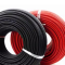Black Red Solar Cable DC 6mm 25mm 35mm 70mm Tinned Copper Stranded PVC Construction 1500V Power Cables for Single Batteries