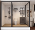 Modern One Bedroom Portable Shower Unit and Prefab with Glass Door 2115
