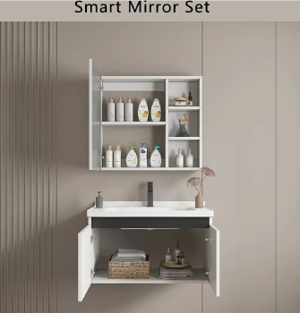 Stylish Smart Mirror Vanity Set for Contemporary Bathroom Spaces
