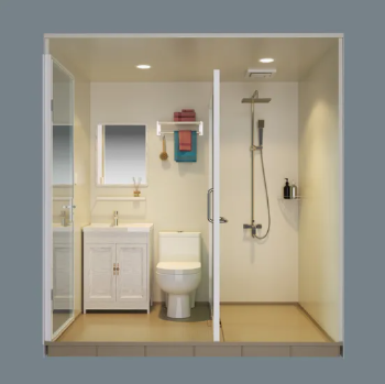 Modern One Bedroom Portable Shower Unit and Prefab with Glass Door 2115