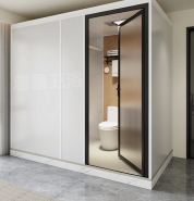 Modern One Bedroom Portable Shower Unit and Prefab with Glass Door 1914
