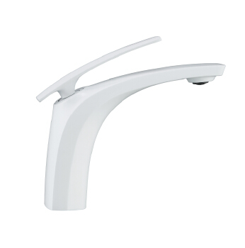 Single-Hole Brushed Gold Basin Faucet