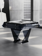 Luxurious Crystal Glass Automatic Mahjong Table: Premium Furniture for Luxury Villas, High-end Club Entertainment, and Family Board Games.