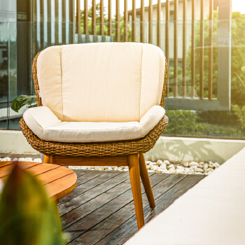Stella Teak & PE Wicker Outdoor Sofa Set