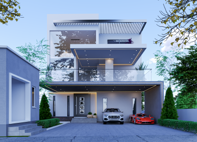 contemporary duplex house