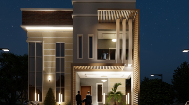 Modern two-story villa residence