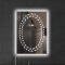 LED Bathroom Mirror Chinese Style Etched Frame Backlit Anti-Fog Vanity Mirror