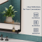 Stylish Black Rectangular Bathroom Mirror with Convenient Storage Stand