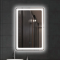 LED Bathroom Mirror Chinese Style Etched Frame Backlit Anti-Fog Vanity Mirror