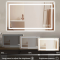 100*60 Cm LED Bathroom Mirror, 3 Color Temperatures, Dimmable Bathroom Vanity Mirror with Lights