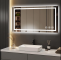 100*60 Cm LED Bathroom Mirror, 3 Color Temperatures, Dimmable Bathroom Vanity Mirror with Lights