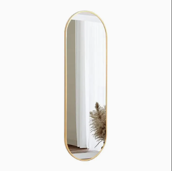 Modern Gold Framed Rectangular LED Mirror Full Length Dressing Mirror