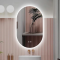 Oval LED Bathroom Vanity Mirror with Dimmer & Anti-Fog