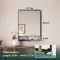 Stylish Black Rectangular Bathroom Mirror with Convenient Storage Stand