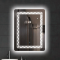 LED Bathroom Mirror Chinese Style Etched Frame Backlit Anti-Fog Vanity Mirror