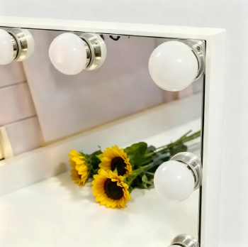 Rectangular Hollywood Vanity Mirror