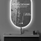 Oval LED Bathroom Vanity Mirror with Dimmer & Anti-Fog