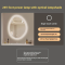 Smart LED-Lit Oval Acrylic Bathroom Mirror Decorative Wall-Mounted Irregular-Shaped Mirror