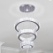 3 Ring Crystal Ring Pendant Chandelier Adjustable Dimmable Remote | Stainless Steel LED Ceiling Light
