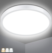 Bathroom Light, 3000K/4000K/6500K 3 Color Temperature, Waterproof, Small, Round, Modern, Flush Ceiling Light