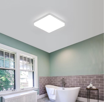 LED Ceiling Light 36W, IP44 Square, 6500K Cool White, 23cm | LED Ceiling Light