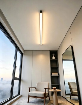 Surface-mounted linear light strip—suitable for hallways, corridors, bedrooms, dining areas, feature walls, and living room ceilings.