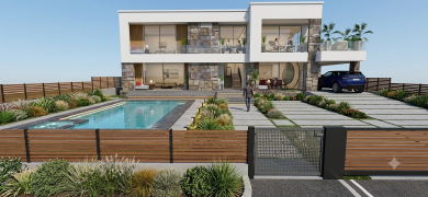 Proposed Contemporary 4-Bedroom Luxury Duplex Residence with Swimming Pool