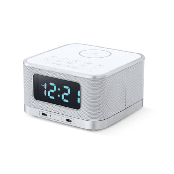 Bluetooth Speaker with Alarm Clock and Wireless Charging Function