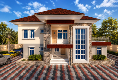 Modern double-storey villa