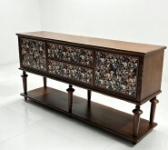 Vintage Painted Solid‑Wood Sideboard Cabinet
