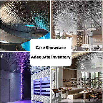 Custom Embossed Water Wave Textured Stainless Steel Sheet Metal Panel for Hotel Ceiling and Architectural Decor