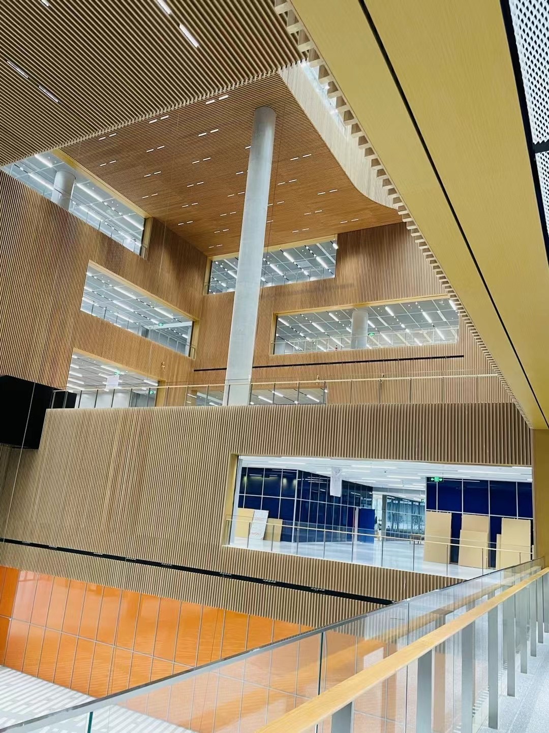 Aluminum‑alloy composite natural bamboo veneer grille and ceiling
