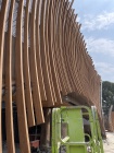 Custom Outdoor Curved Engineered Bamboo Grilles