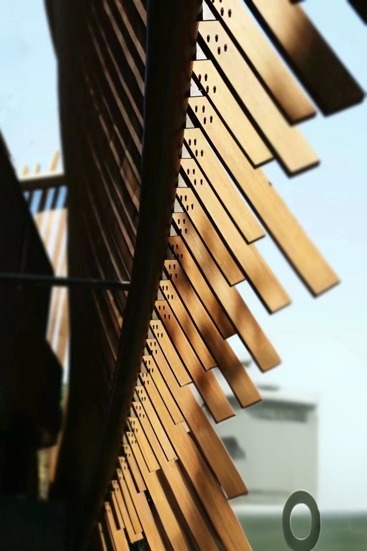 Custom Outdoor Curved Engineered Bamboo Grilles