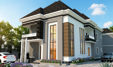 RESIDENTIAL DESIGN OF 4 BEDROOM DUPLEX VILLA