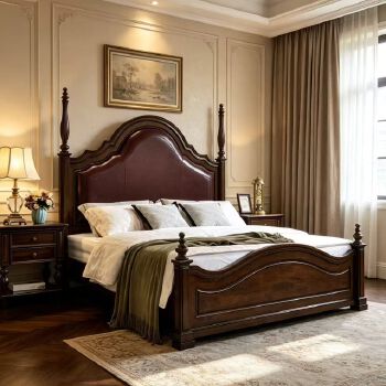 Leather soft bed