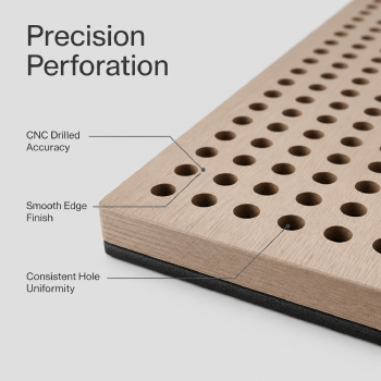 Perforated sound-absorbing board