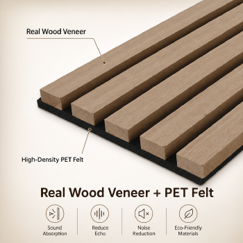 MDF Wood Slat Acoustic Panel