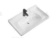 3380-90 (Ox Horn Style Integrated Ceramic Basin)