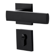Cheap Black Square Lever Door Handle Aluminum Bedroom Door Locks Handles