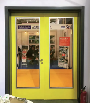 Double-Leaf Steel Clean Medical Door With Fireproof Glass Window