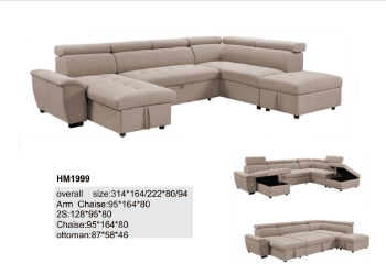 Grand U-Shaped Sectional Sofa Large Modular Couch for Villa and Hotel