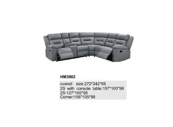 Luxury Leather Home Theater Seating Grand U-Shaped Sectional Sofa