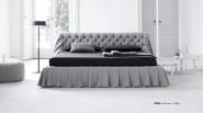 Tufted Skirt‑Design Fabric Bed