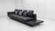 Dilan Straight Leather Sofa With Side Table