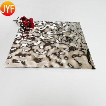 Special Design Customized 304 3D Silver or Rose Gold Water Ripple Stainless Steel Sheet for Ceiling and Wall